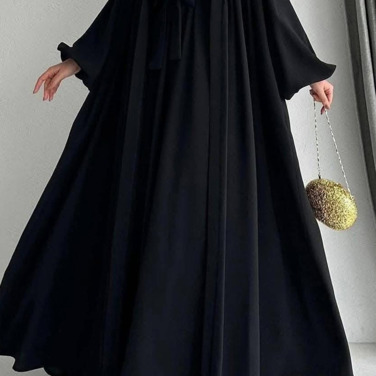 Yusra Flowy Lightweight Silk Abaya Set
