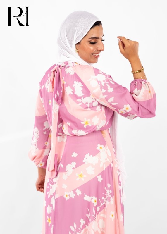 Blossom Whispers Modest Maxi Dress - Ruehaya