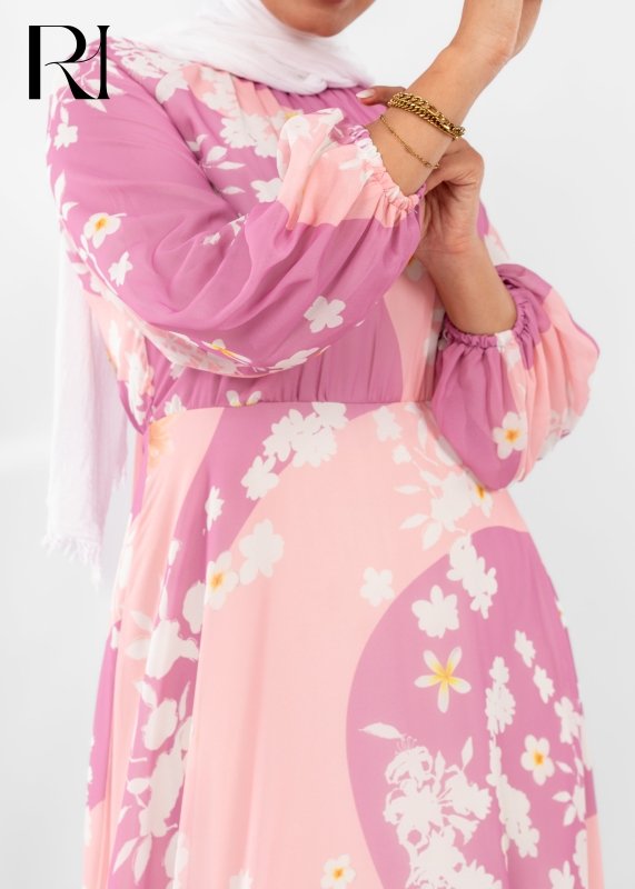 Blossom Whispers Modest Maxi Dress - Ruehaya