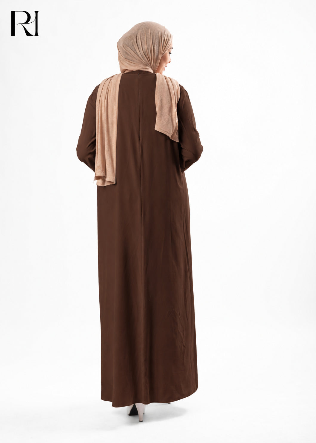 Mariam Lightweight Silky Maxi Dress – Brown