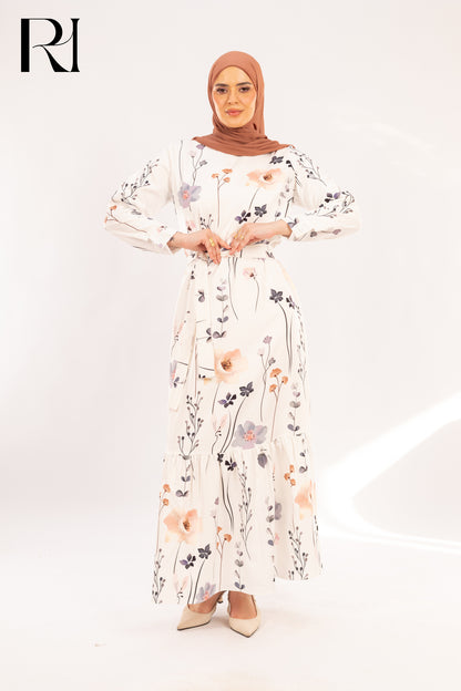 Dana Wildflower Meadow Print Maxi Dress - Ruehaya