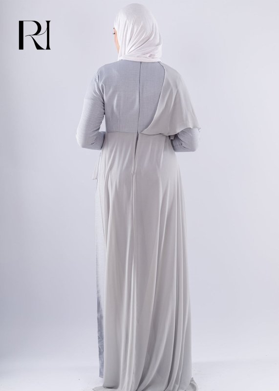 Elegant Wide Leg Jumpsuit with Chiffon Skirt Overlay - Ruehaya