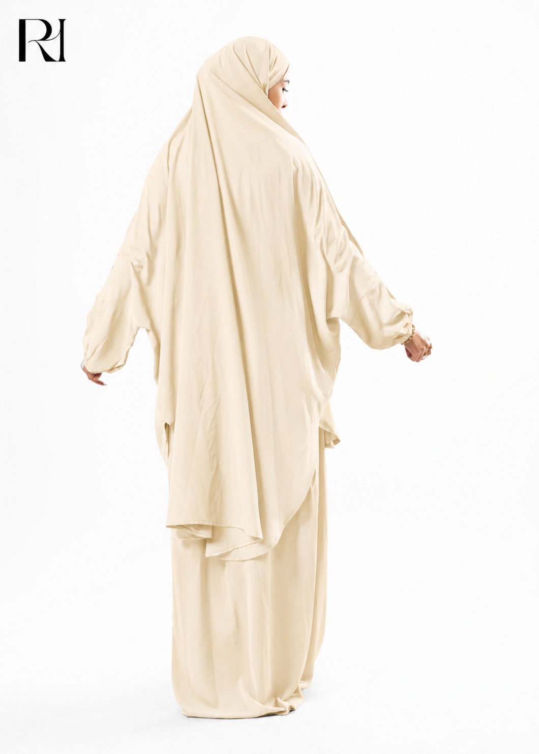Jannat Lightweight Silk Prayer Set – Beige