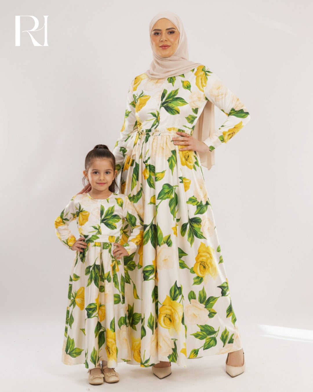 Dalal Soleil Satin Touch Maxi Dress – Lemon Bloom