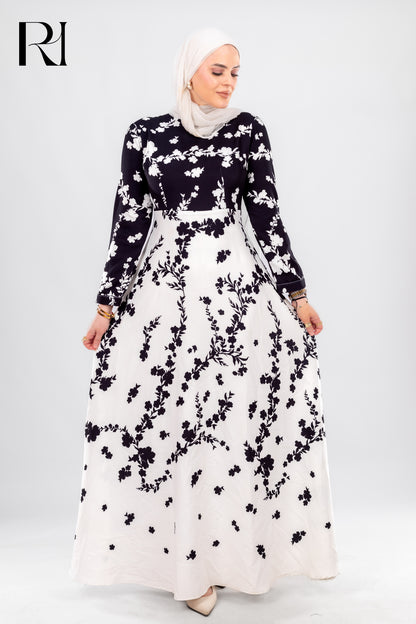 Lara Petal Grace | Flowy Modestwear Dress - Ruehaya