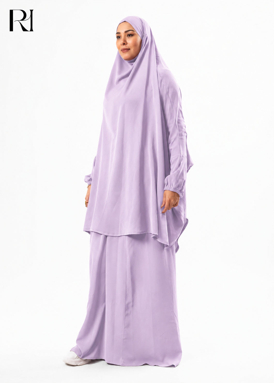 Jannat Lightweight Silk Prayer Set – Lavender
