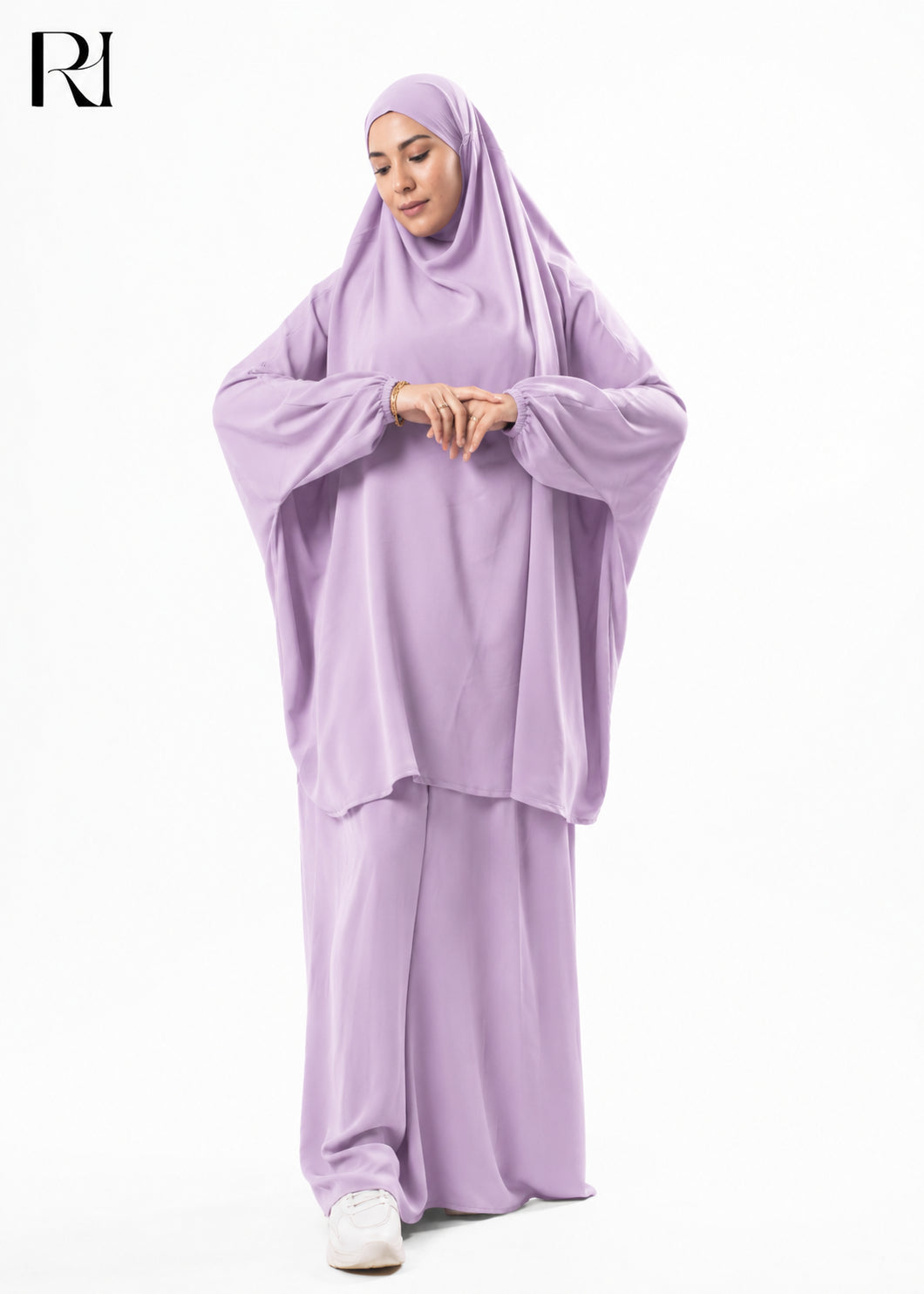 Jannat Lightweight Silk Prayer Set – Lavender