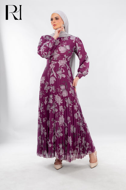 Lavender Bloom Grace in Every Pleat - Ruehaya
