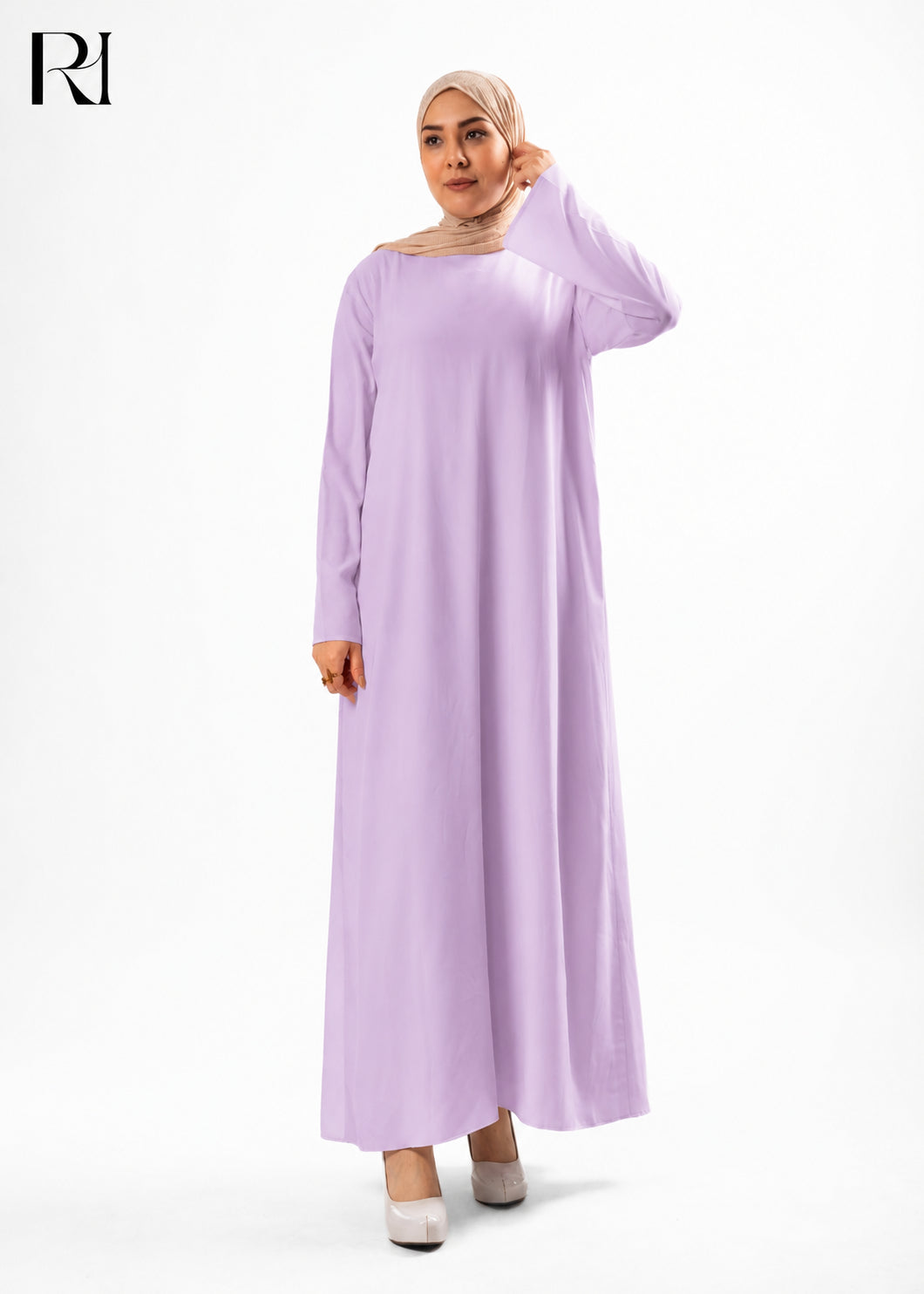 Mariam Lightweight Silky Maxi Dress – Lavender