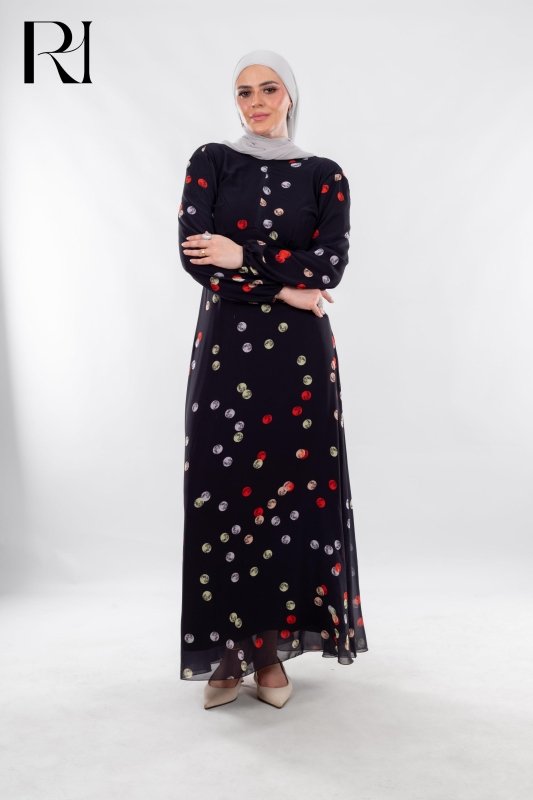 Midnight Confetti Playful Elegance in Motion - Ruehaya