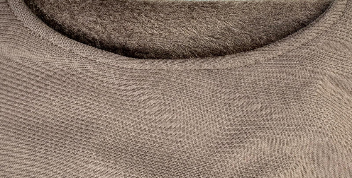 JOUD COZY FLEECE-LINED TWO PIECE SET - CHOCOLATE BROWN