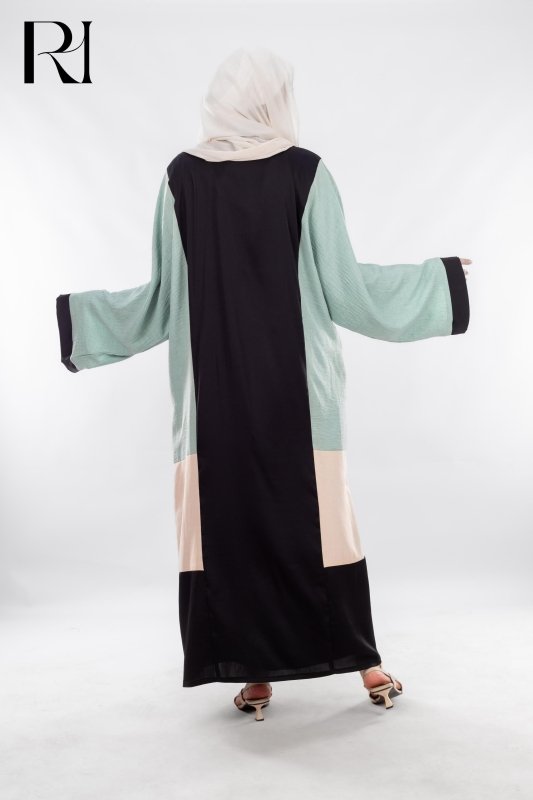 Mint Edge, Modern Lines in a Calm, Colorblocked Flow - Ruehaya