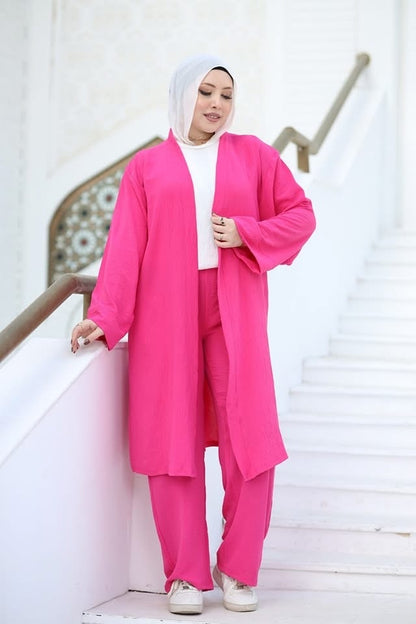 Modest chic and comfort pink Set - Ruehaya