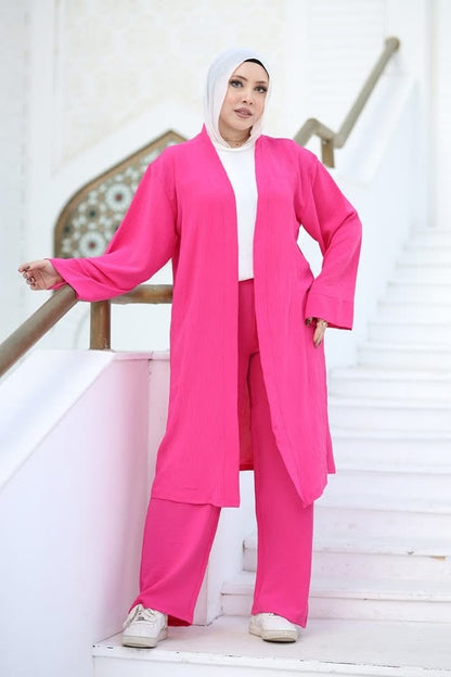 Modest chic and comfort pink Set - Ruehaya