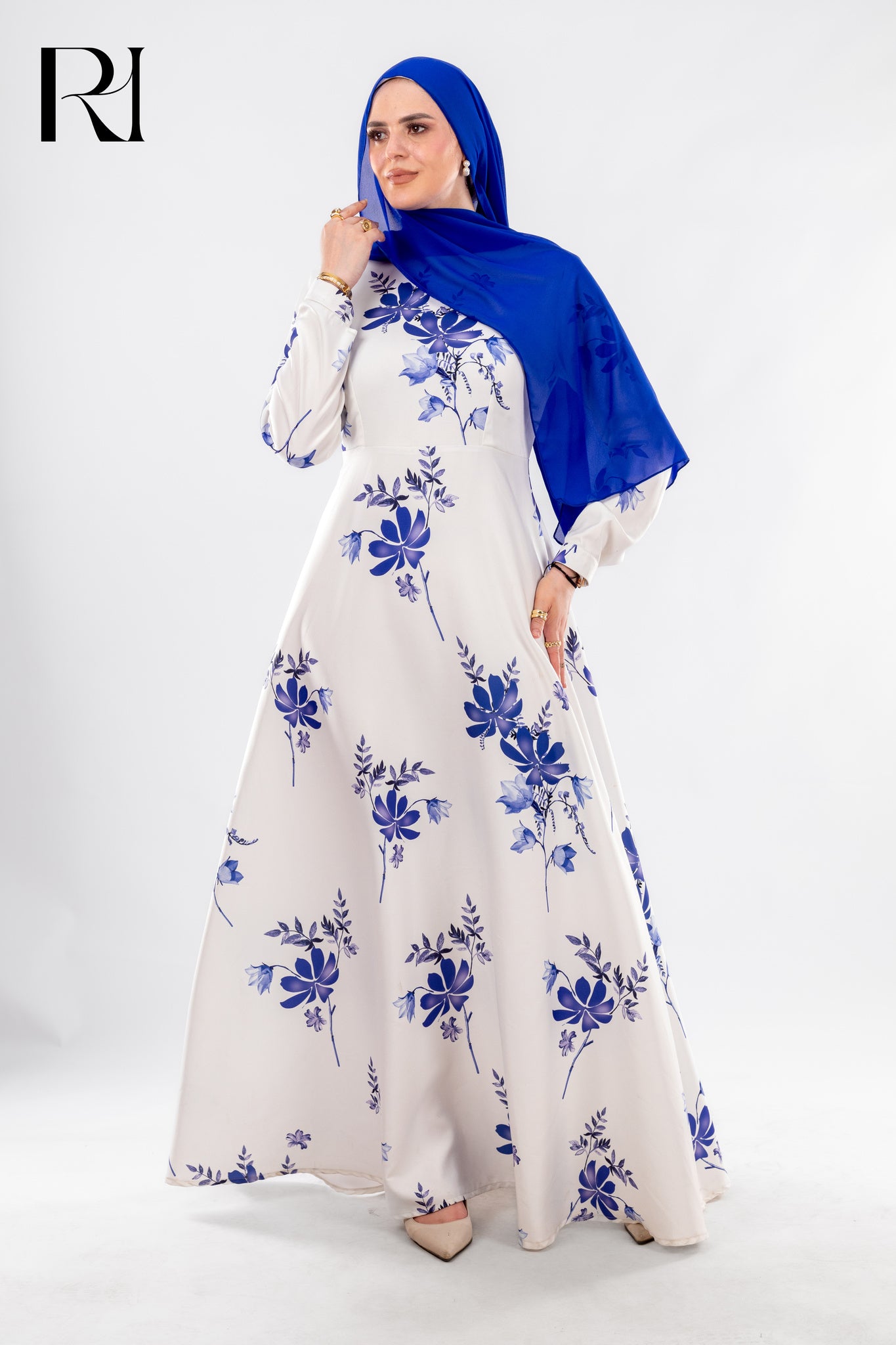 Modest White Maxi Dress by Rue Haya - Ruehaya