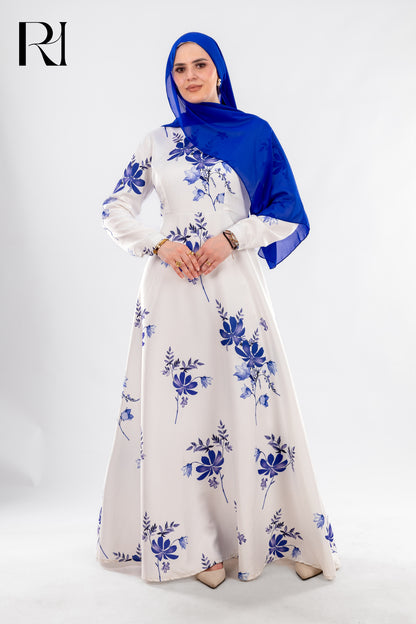 Modest White Maxi Dress by Rue Haya - Ruehaya