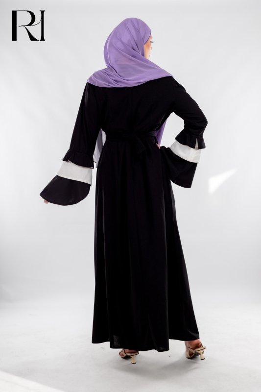 Monochrome Drama Classic Black with a Bold Cuff Statement - Ruehaya