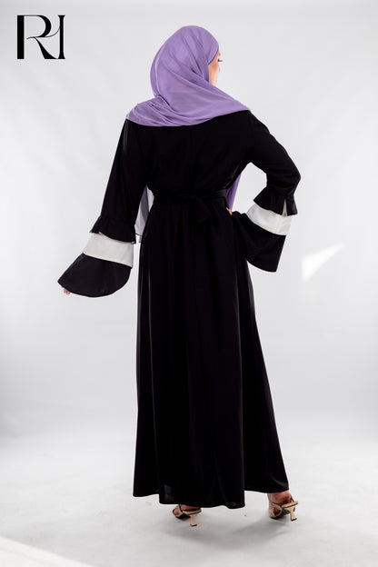 Monochrome Drama Classic Black with a Bold Cuff Statement - Ruehaya