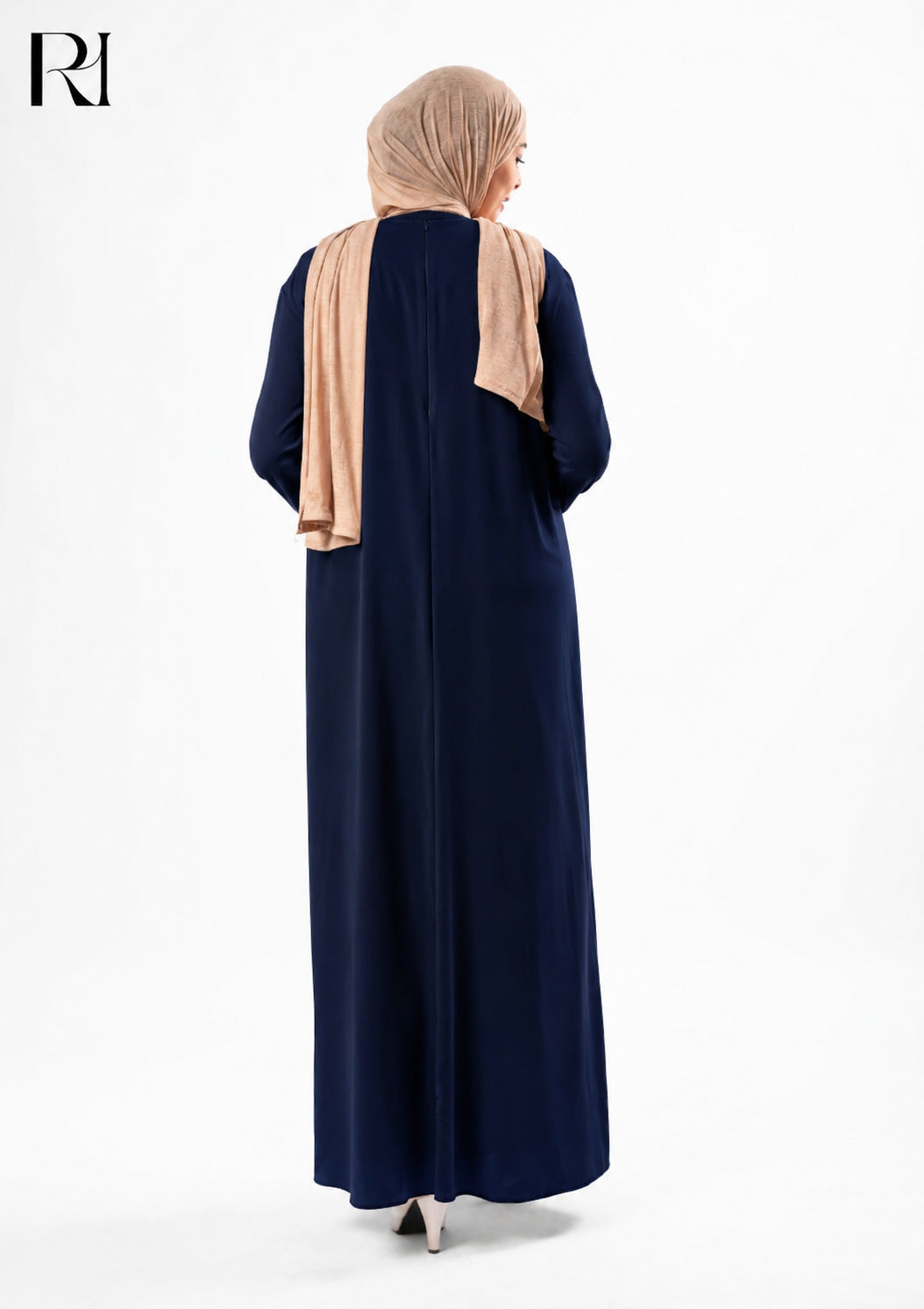Mariam Lightweight Silky Maxi Dress – Navy