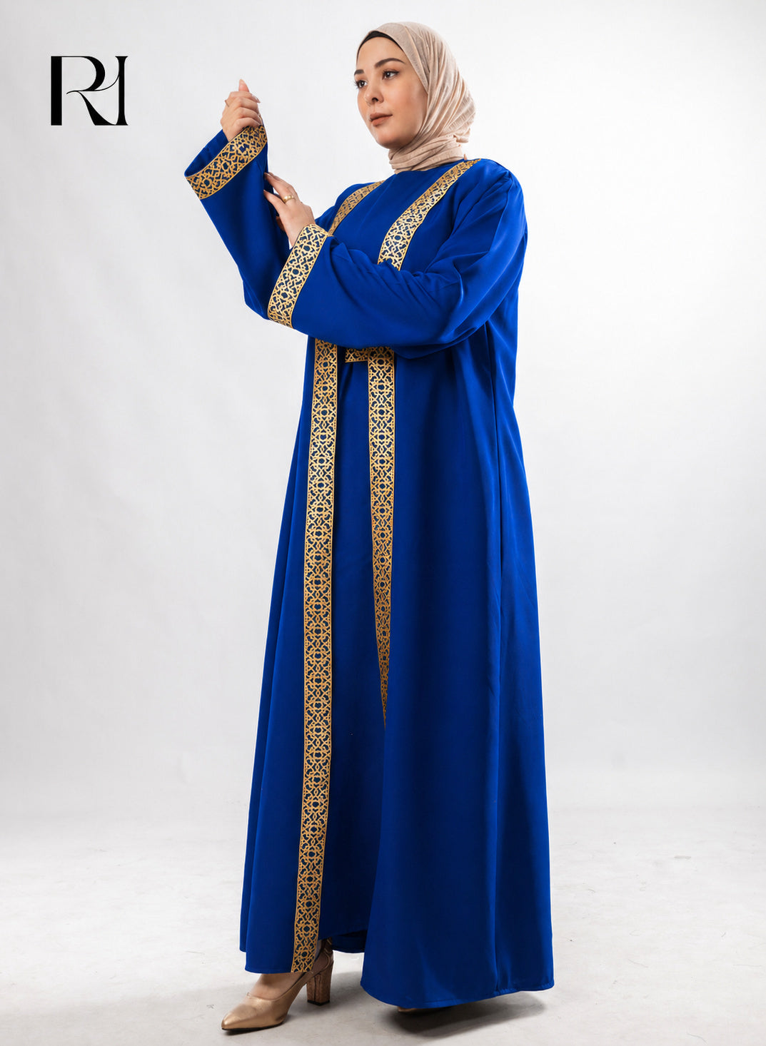 Amira Heritage Soft Crepe Abaya Set – Navy