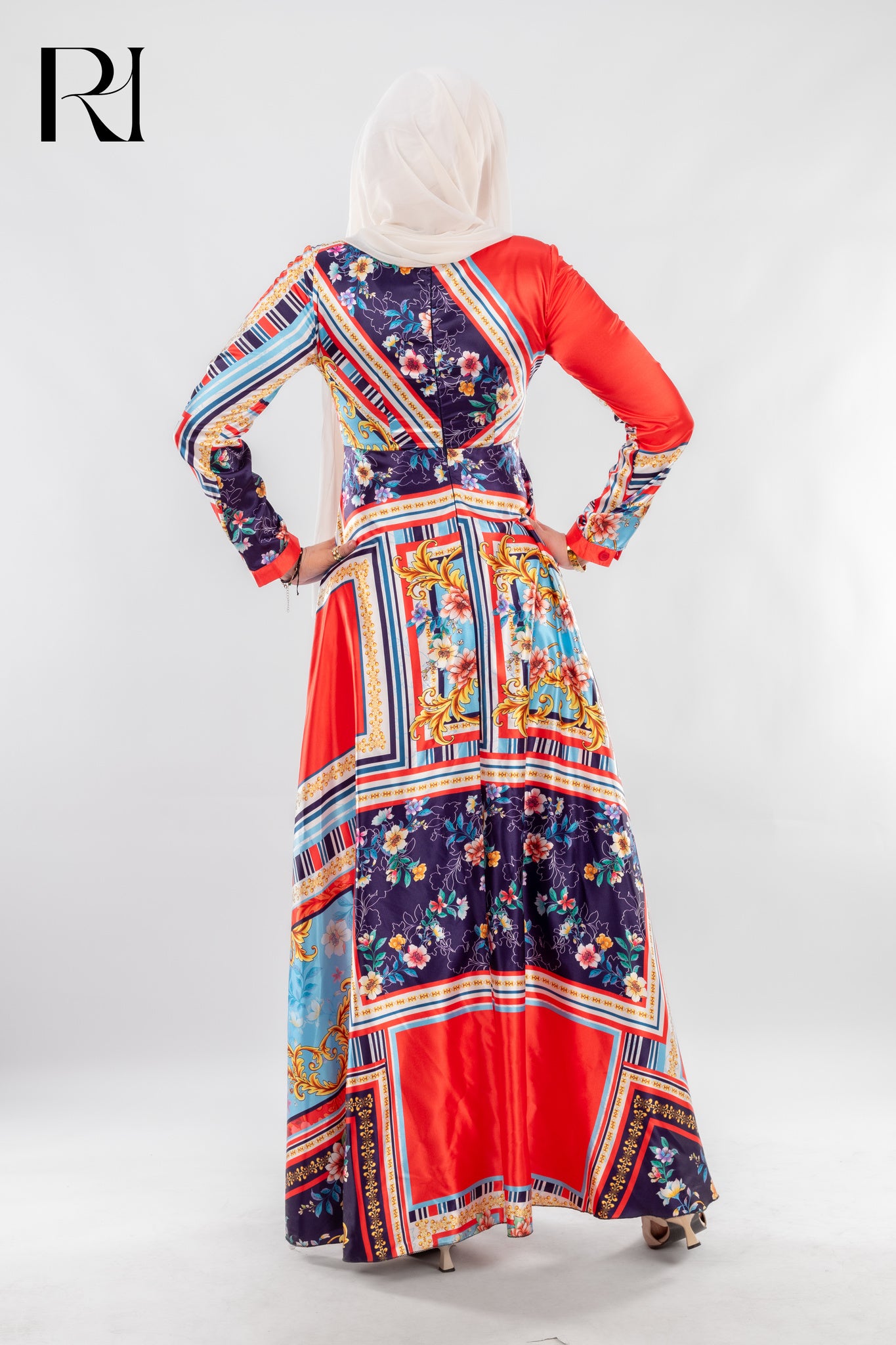 Patterned Maxi Dress by Rue Haya - Ruehaya