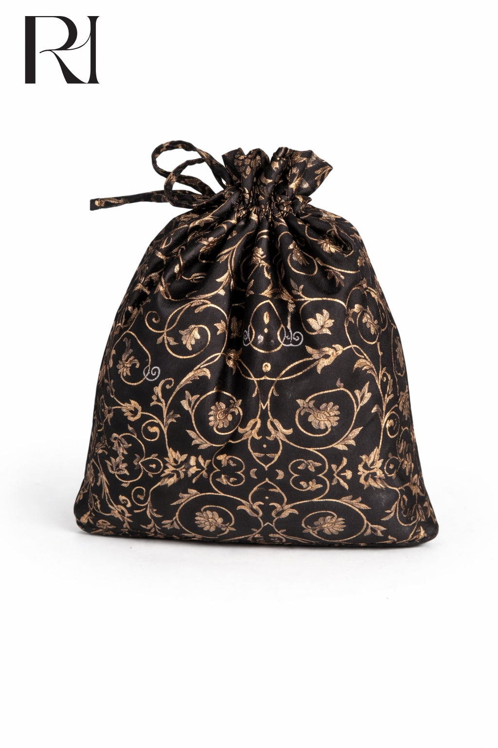 Noor Printed Blended Satin Prayer Gown - Dark Brown
