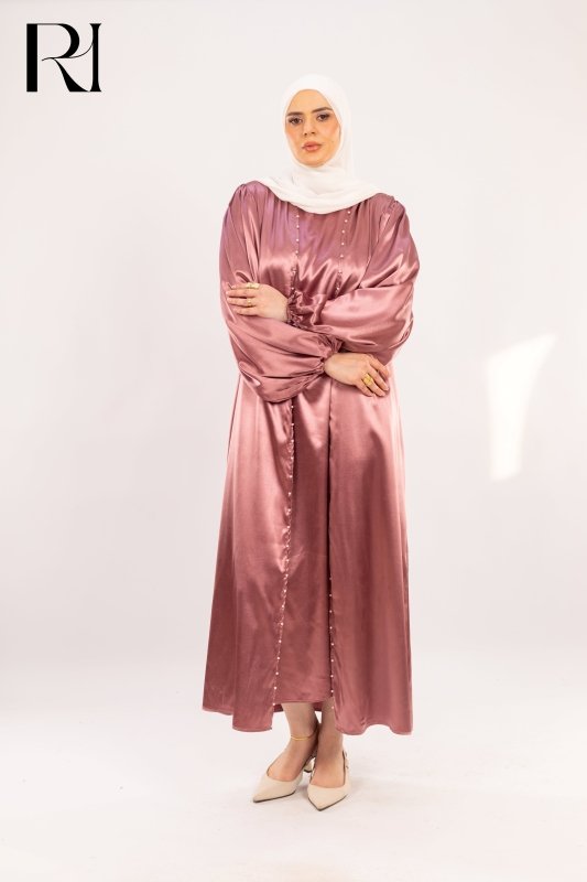 Rosé Satin Bloom Where Feminine Grace Shines in Every Step - Ruehaya
