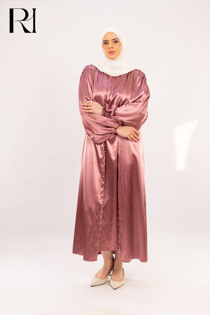 Rosé Satin Bloom Where Feminine Grace Shines in Every Step - Ruehaya