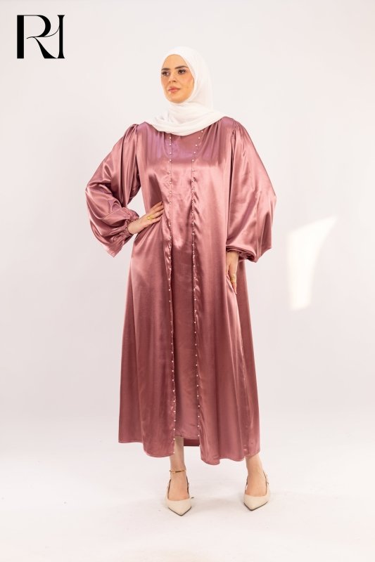 Rosé Satin Bloom Where Feminine Grace Shines in Every Step - Ruehaya
