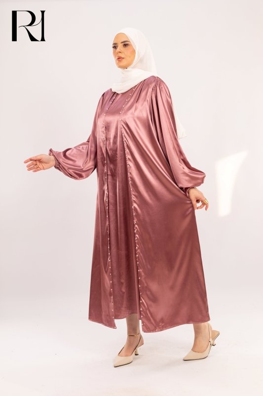 Rosé Satin Bloom Where Feminine Grace Shines in Every Step - Ruehaya