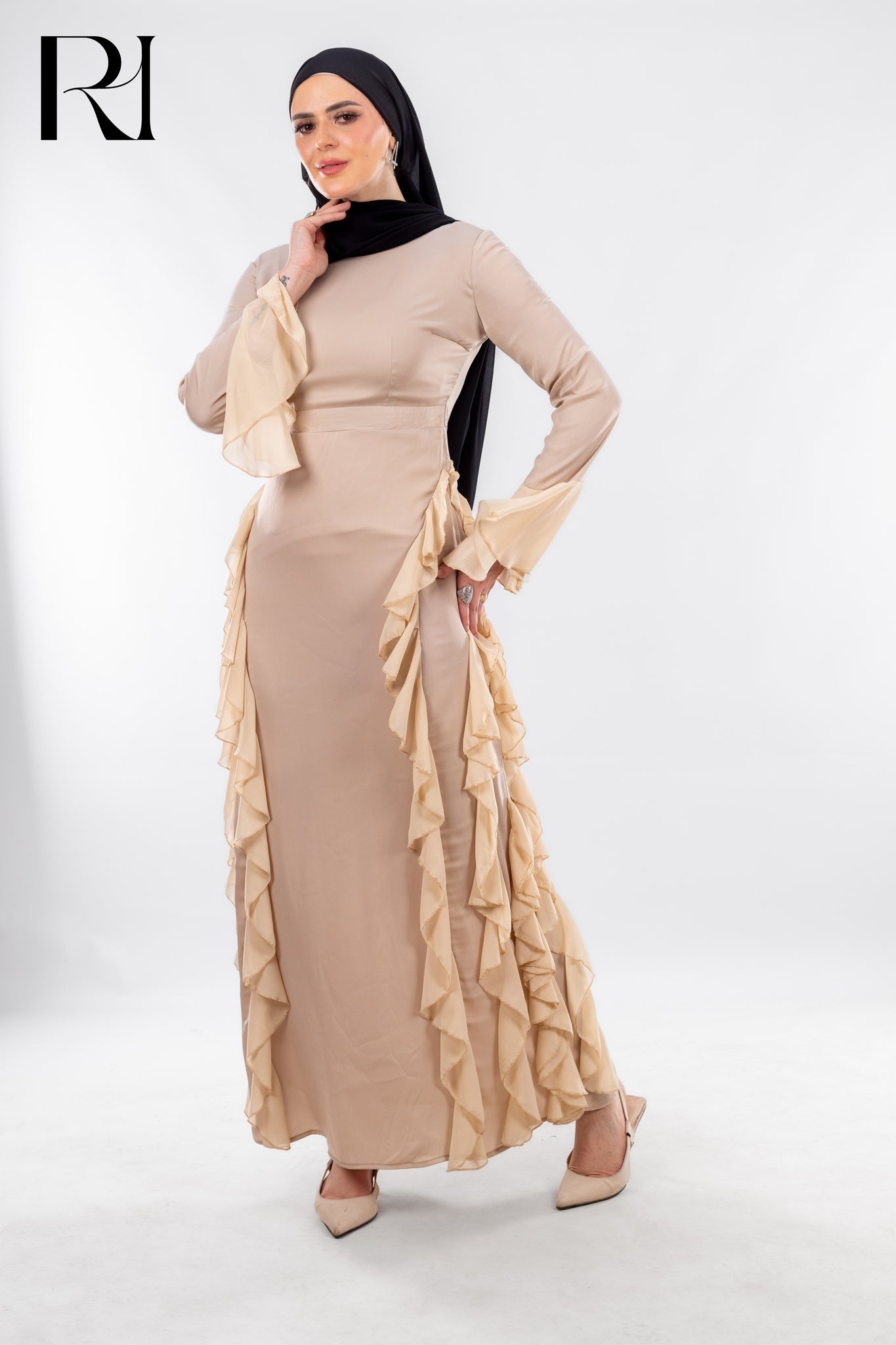 Ruffled Modest Dress that Redefines Freedom - Ruehaya