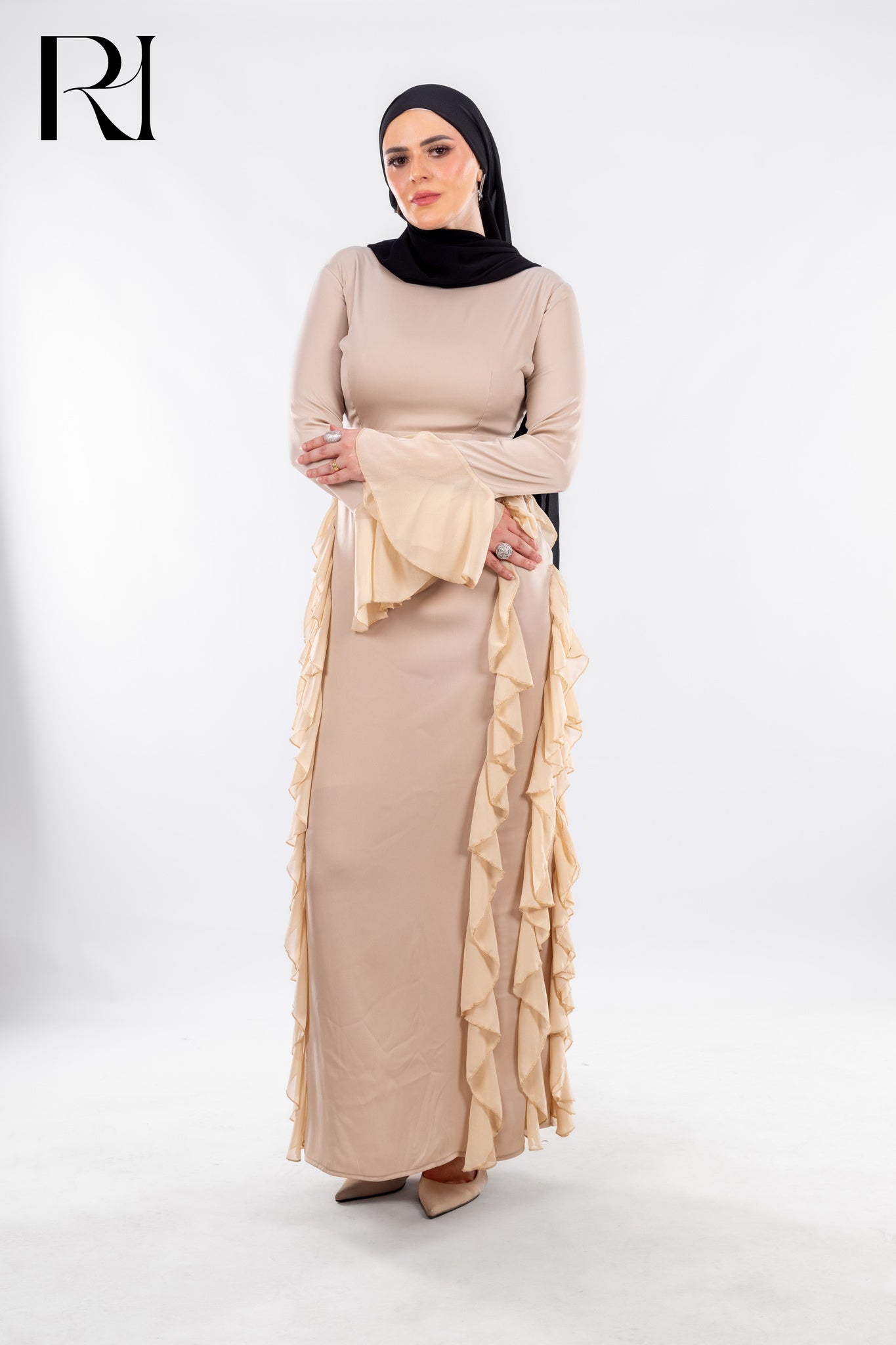 Ruffled Modest Dress that Redefines Freedom - Ruehaya