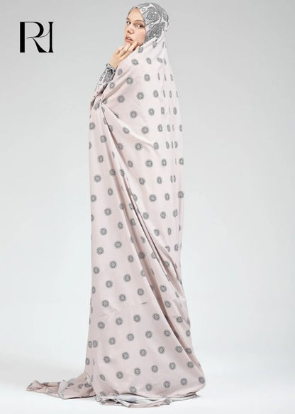 Satin Prayer Gown with Extended Coverage - Ruehaya