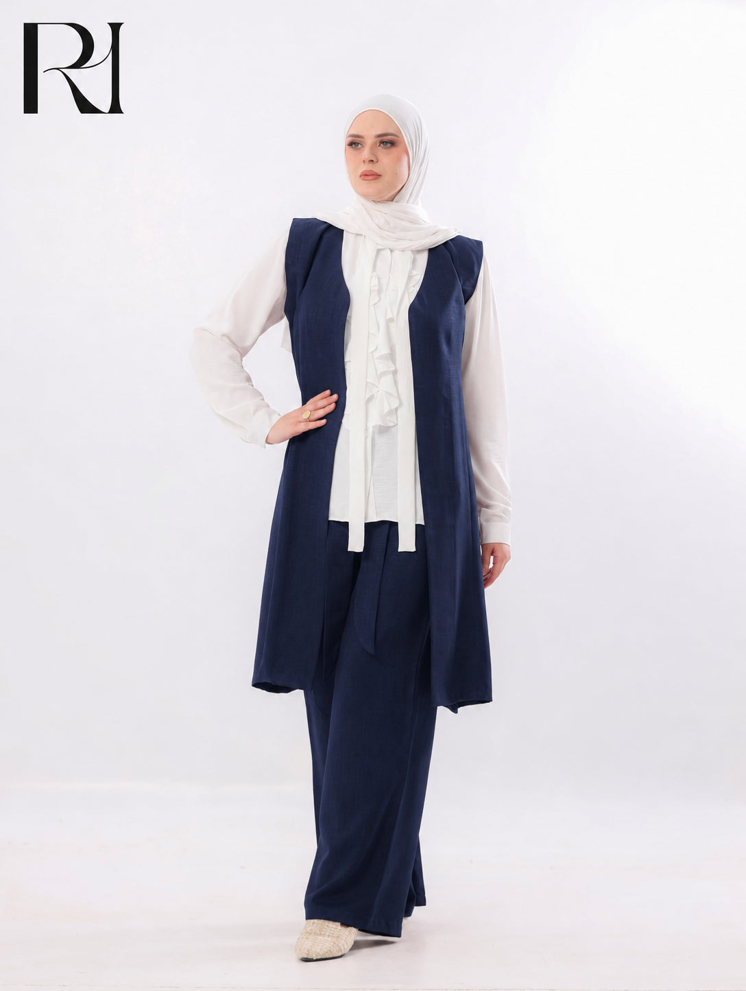 Mira Two-Piece Modest Set – Navy