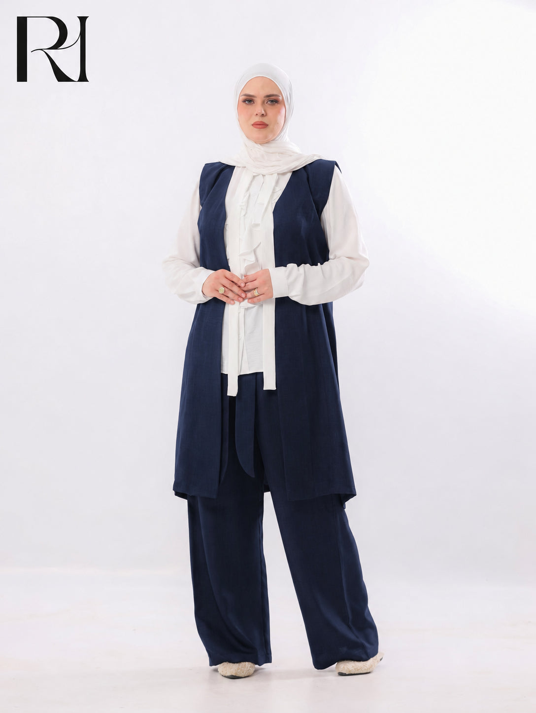 Mira Two-Piece Modest Set – Navy