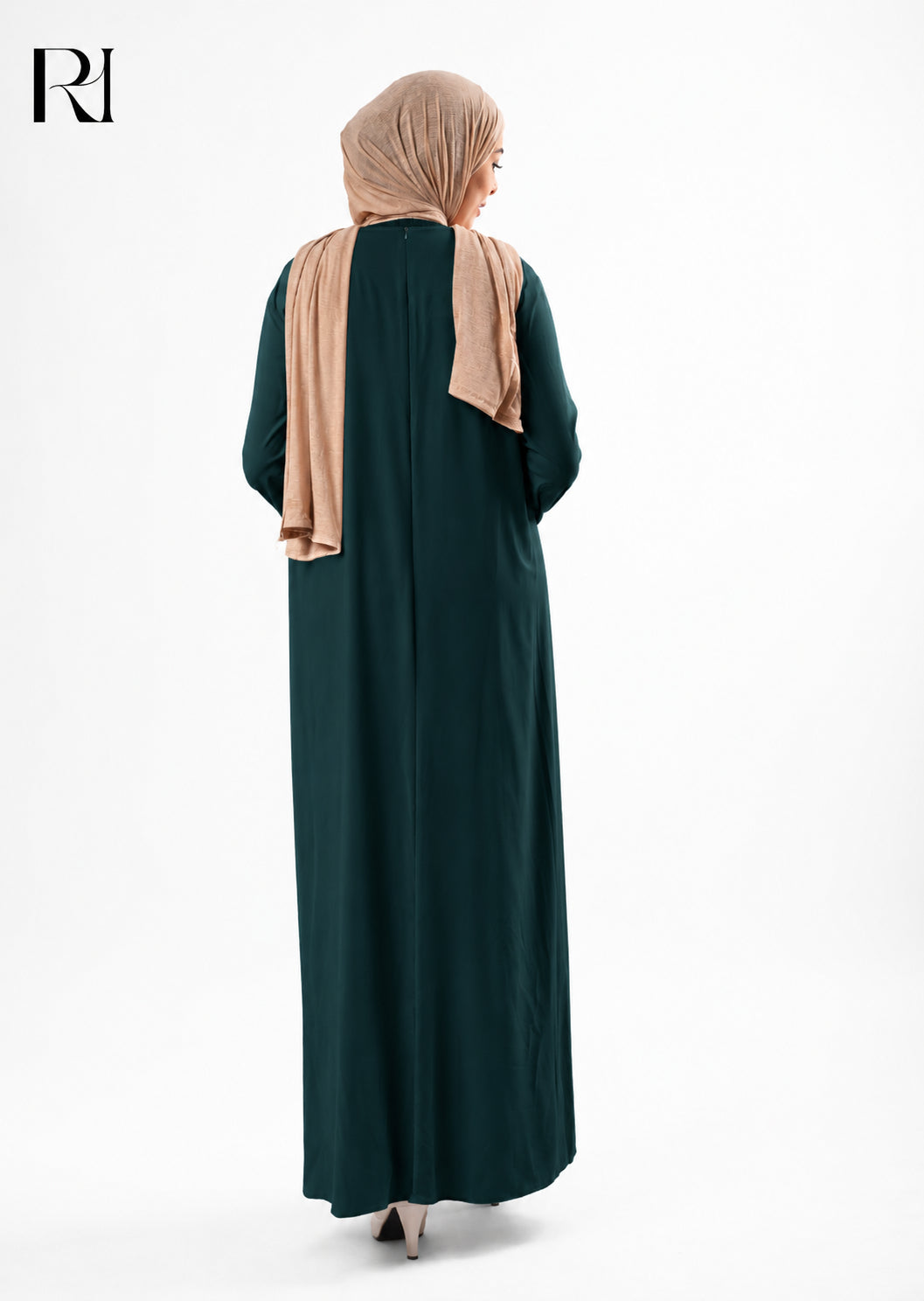 Mariam Lightweight Silky Maxi Dress – Deep Teal