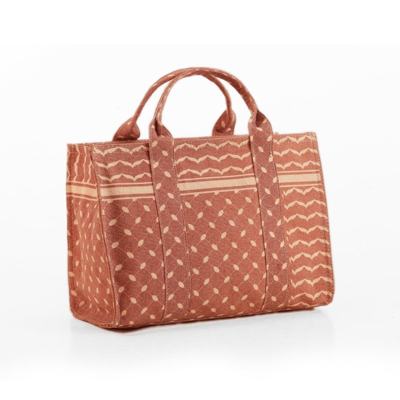 Terracotta Geometric Tote Bag - Ruehaya