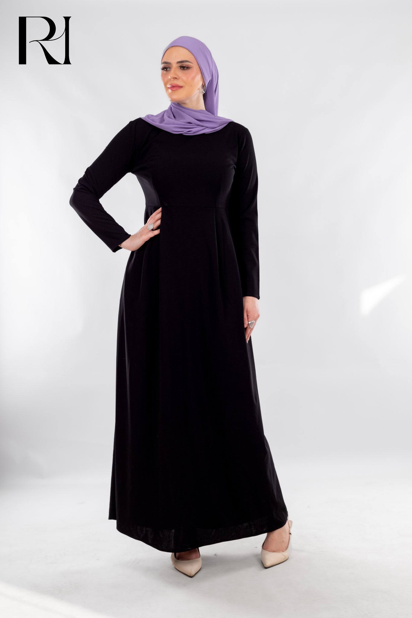 Timeless Black Maxi with Elegant Simplicity - Ruehaya