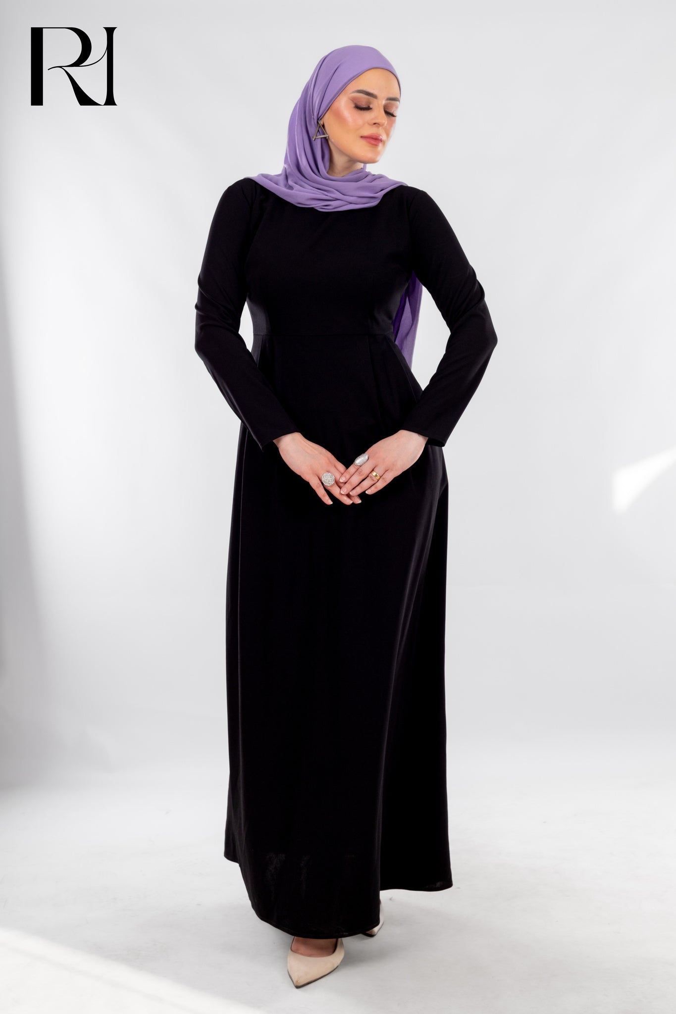 Timeless Black Maxi with Elegant Simplicity - Ruehaya