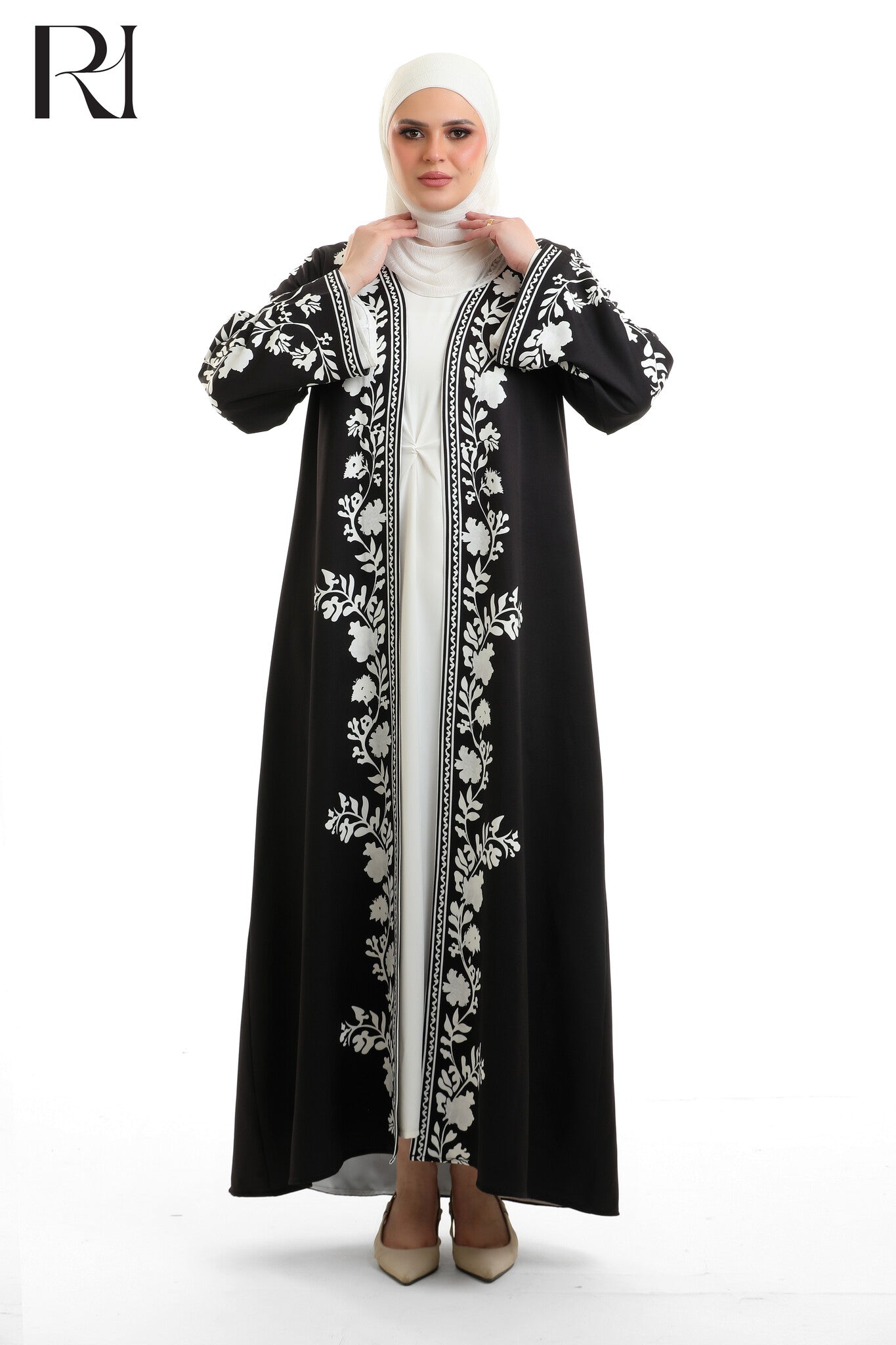 Maya Timeless Crepe Abaya Set - Black