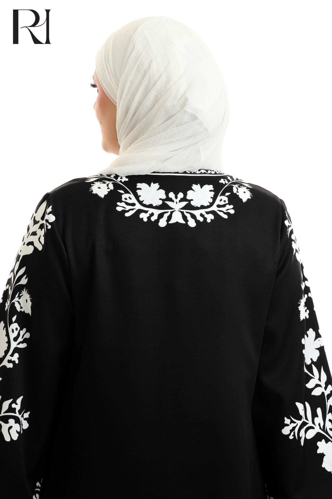 Aya Royalty Crepe Abaya Set - Black
