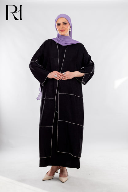 Urban Frame Abaya Elegance in Minimal Lines - Ruehaya